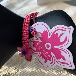 ESCADA Pacific Paradise Vintage Dark Pink Woven Bracelet With Original Tags